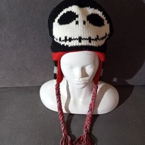 Disney Black and White Skull Knit Hat